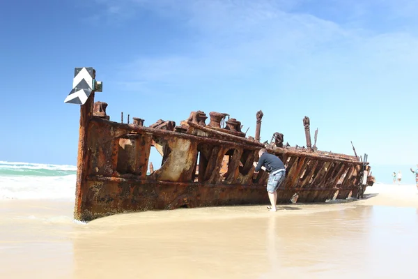 Le naufrage du Maheno, île Fraser, Queensland, Australie — Photo
