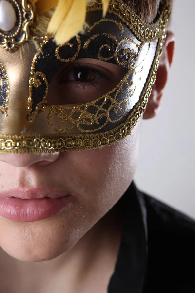 Elegant girl with a wonderful mask — Stock Photo, Image