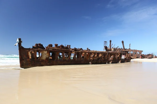 De maheno schipbreuk, fraser eiland, queensland, Australië — Stockfoto