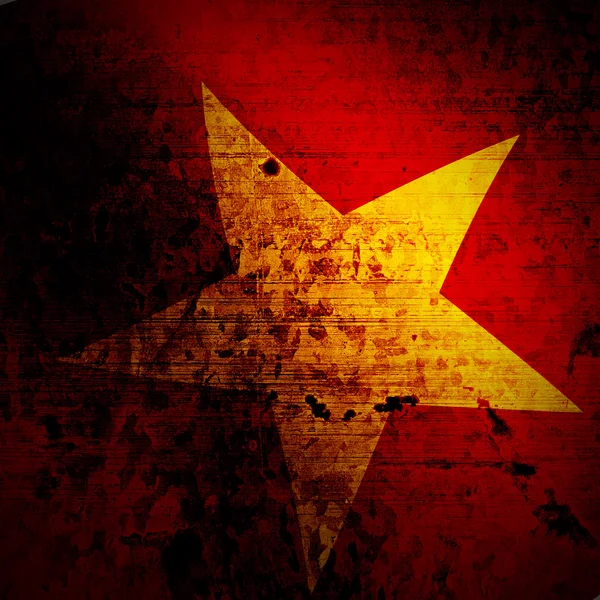 Bandeira nacional do Vietname texturizada envelhecida — Fotografia de Stock