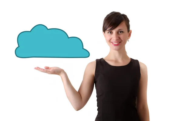Cloud computing concept - world wide data sharing — Stock Photo, Image