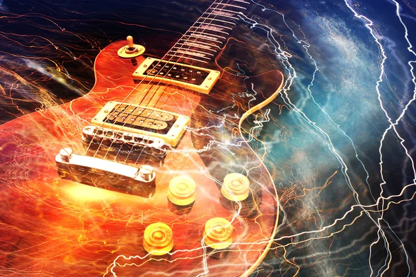 Konzept der E-Gitarre — Stockfoto