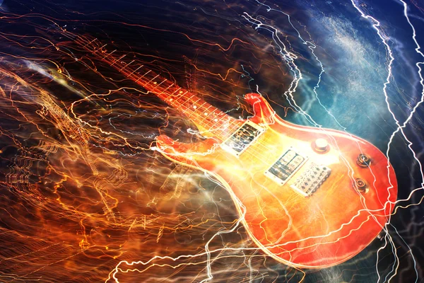 Koncepcja gitara elektryczna — Zdjęcie stockowe