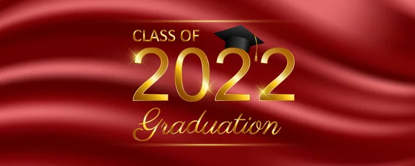Graduierungstexte Der Klasse 2022 Für Karten Einladungen Oder Banner — Stockvektor