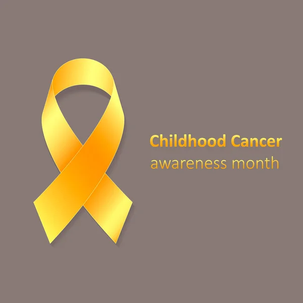 Krebs Bewusstsein Kindesalter Monat Vektor Illustration — Stockvektor
