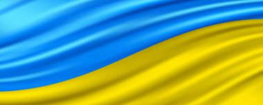 Ukrayna 'nın gerçekçi bayrağı.