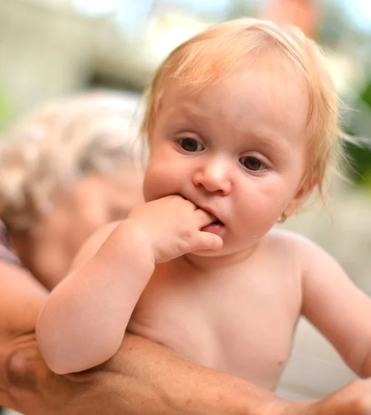 Baby outdoor portrait — Stock Photo, Image
