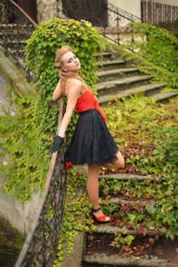 Retro kadın portresi