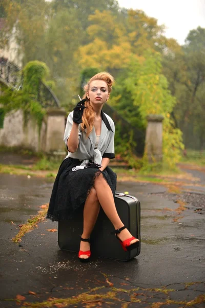 Retro Woman Portrait — Stock Photo, Image