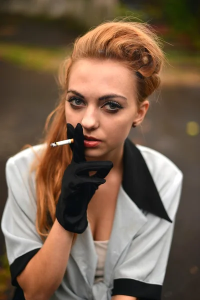 Retro Woman Portrait — Stock Photo, Image