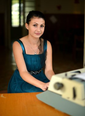 iş kadını retro Sekreter ofis
