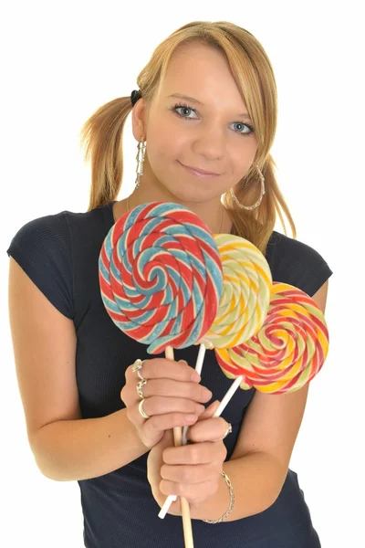 Meisje met de lolly — Stockfoto