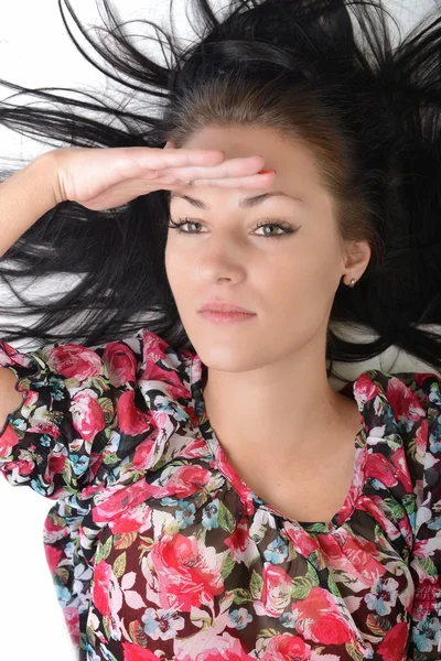 Retrato de modelo de mujer hermosa —  Fotos de Stock