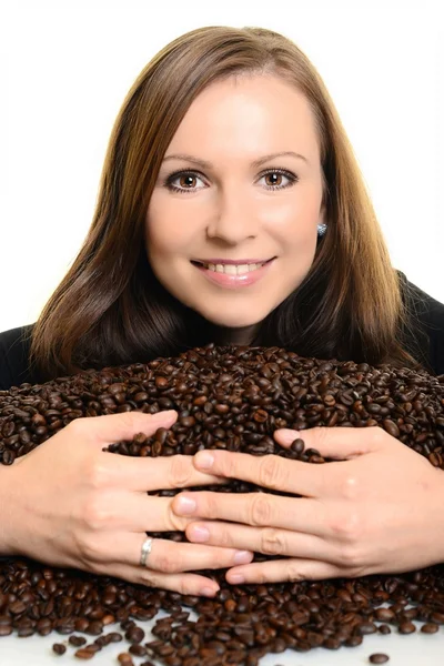 Du café. Belle fille dans le café — Photo