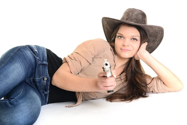 Sexy cowgirl — Stockfoto