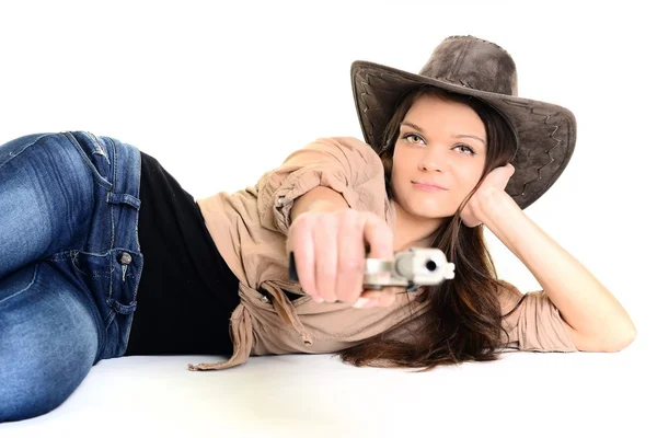 Sexy cowgirl — Stock Photo, Image