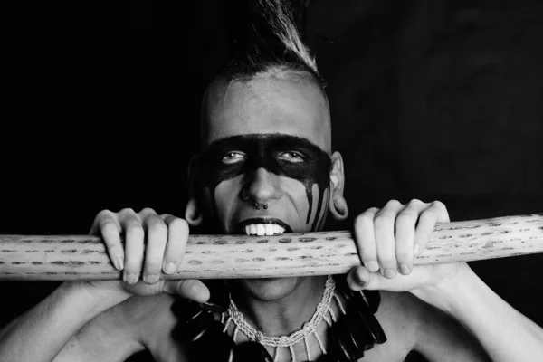 Портрет индейского вождя — стоковое фото