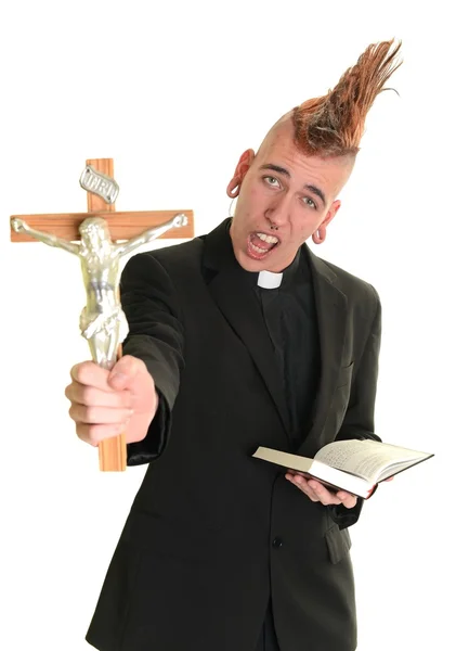 Sacerdote punk — Foto Stock