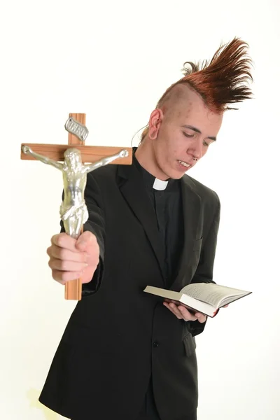 Sacerdote punk — Foto Stock