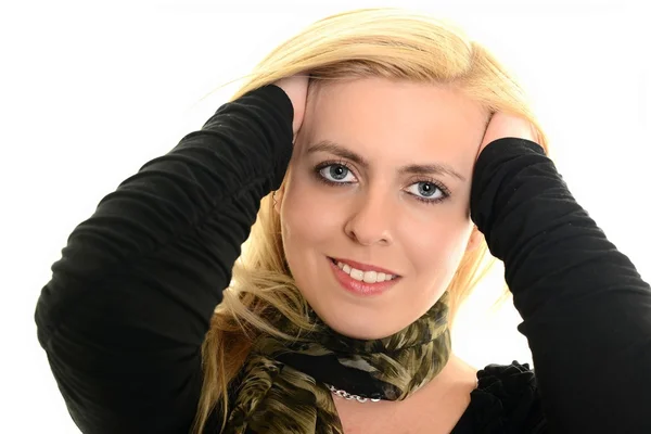 Prachtige model met blond haar — Stockfoto