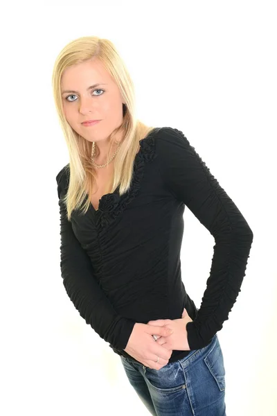 Prachtige model met blond haar — Stockfoto