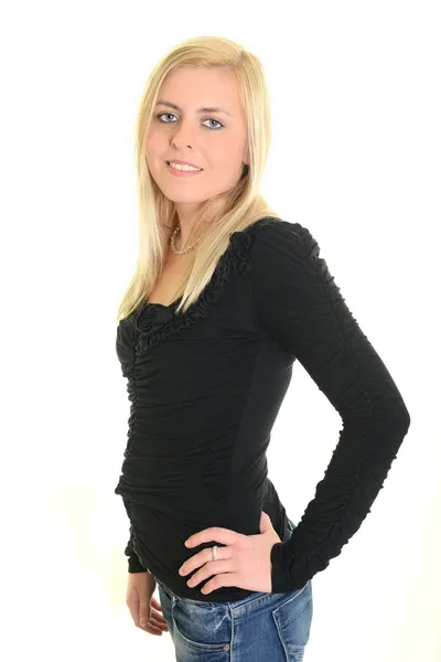 Prachtige model met blond haar — Stockfoto