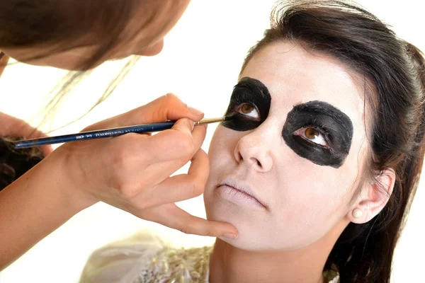 Cena de terror de uma mulher assustadora - Noiva — Fotografia de Stock