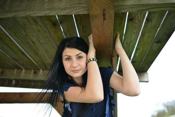 A street portrait of a beautiful young woman Stock Picture