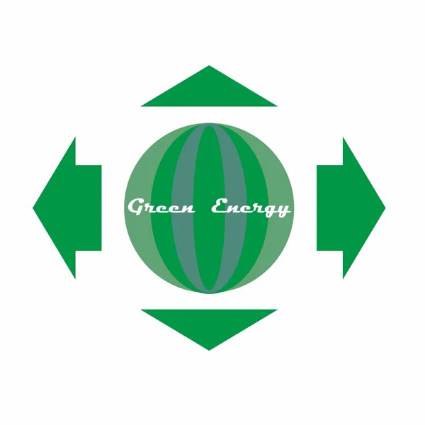 La terre verte et les flèches autour — Image vectorielle