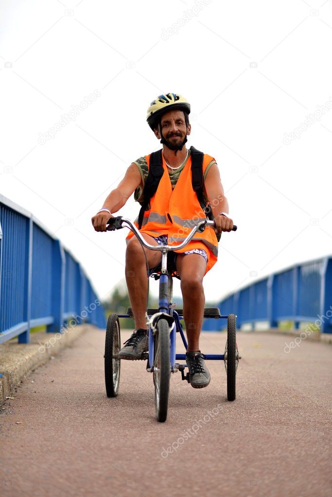 Man Riding Tricycle — Stock Photo © muro 30905549