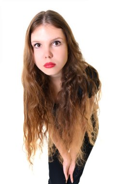 Uzun saçlı kadın.