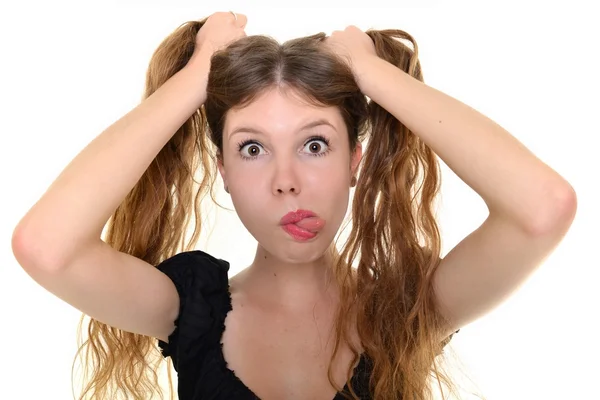 Frau mit langen Haaren — Stockfoto