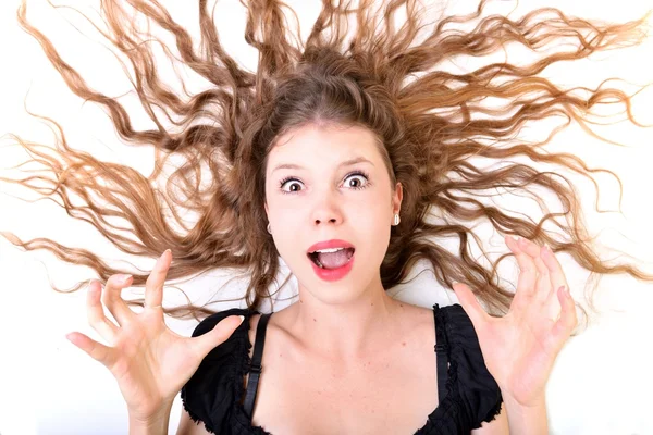 Woman with long hair — Stock Photo, Image