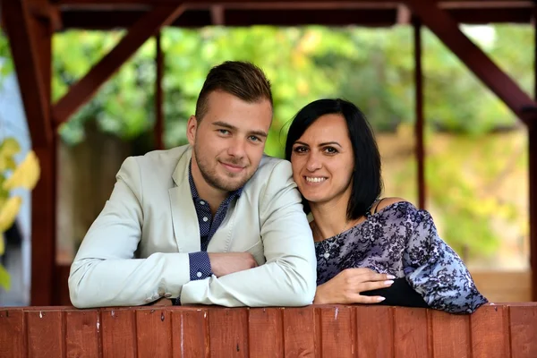 Young couple in love outdoor — Stock Photo, Image