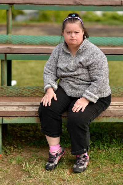 Woman with Down syndrome — Stock Photo, Image