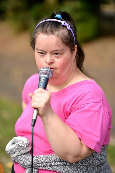 Woman with Down syndrome — Stock Photo, Image