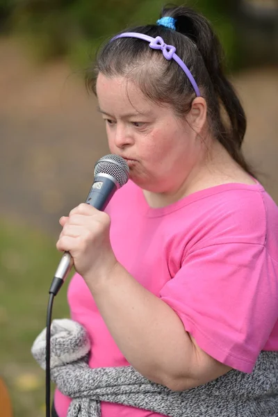 Woman with Down syndrome — Stock Photo, Image