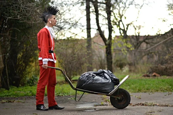 Mau Papai Noel em Estilo Punk — Fotografia de Stock