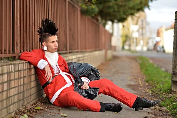 Bad santa en estilo punk — 스톡 사진