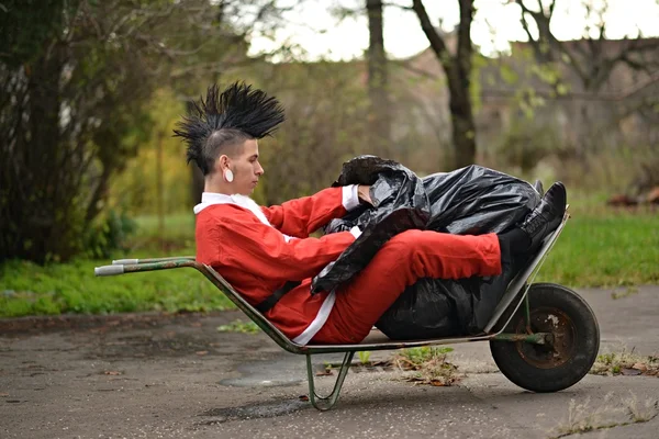 Mau Papai Noel em Estilo Punk — Fotografia de Stock