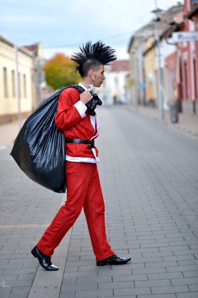 Bad Santa in Punk Style