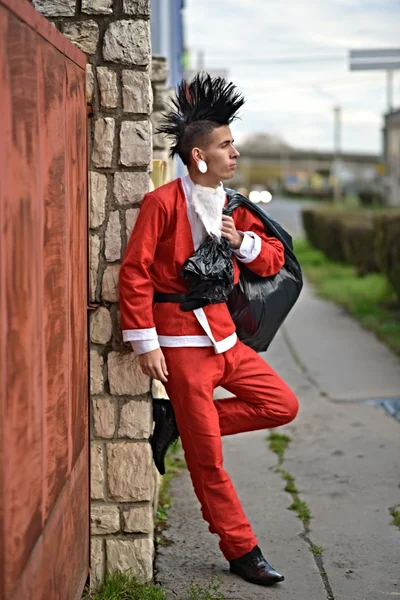 Kötü santa punk tarzı — Stok fotoğraf