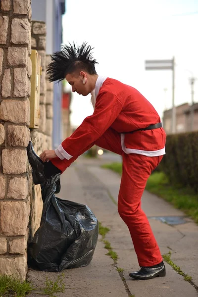 Bad Santa in Punk Style — Stock Photo, Image
