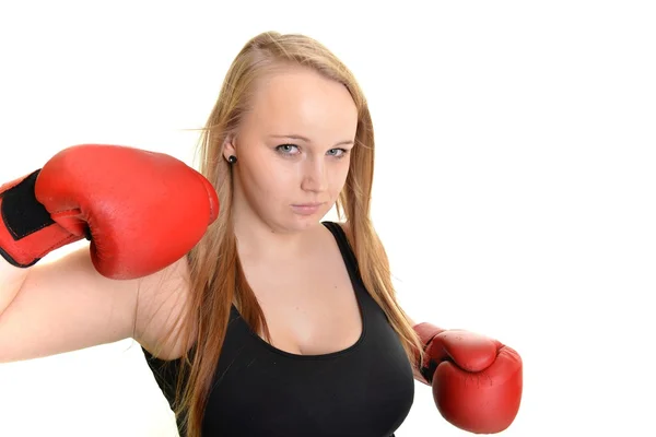 Boxeadora mujer — Foto de Stock