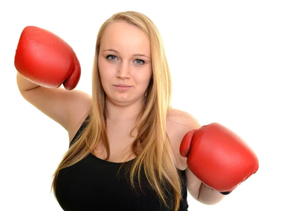 Boxeadora mujer — Foto de Stock