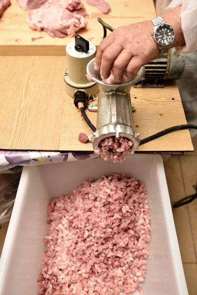 肉和磨床 — 图库照片