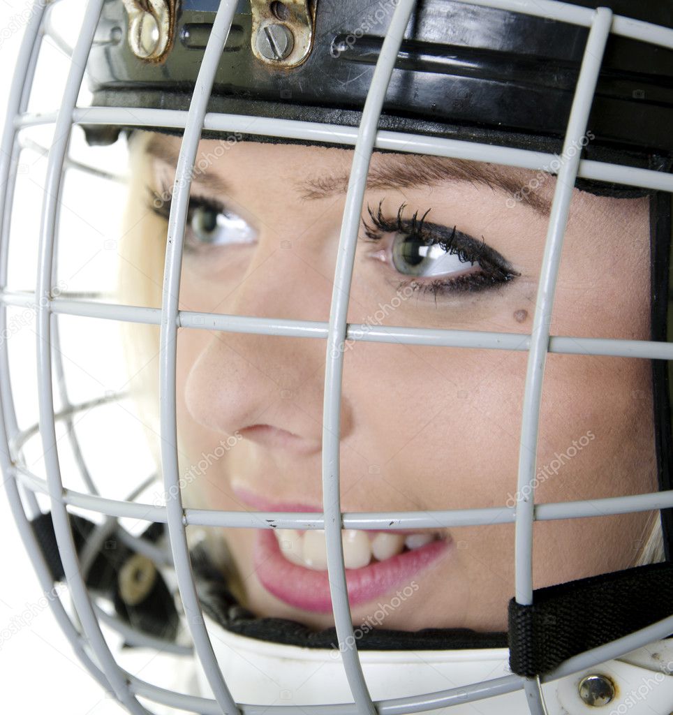 Woman hockey player