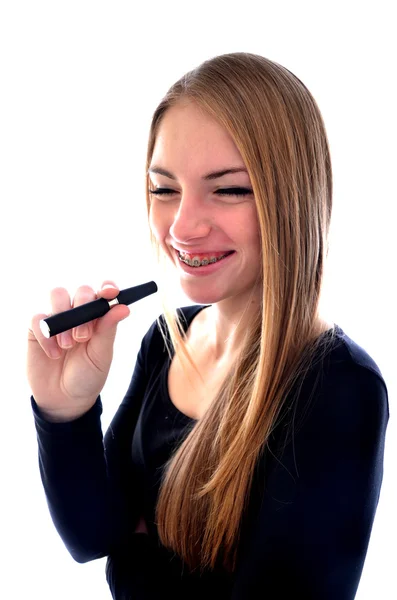 Retrato de jovem sorrindo bela mulher — Fotografia de Stock