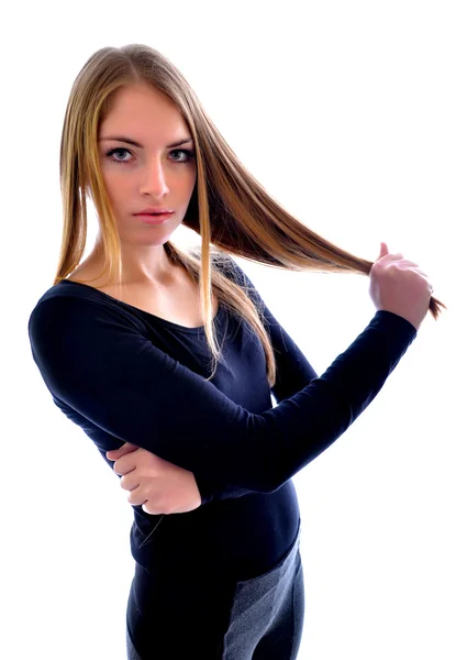 Portrait Of Young Smiling Beautiful Woman — Stock Photo, Image