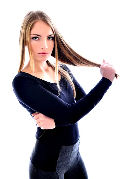 Portrait Of Young Smiling Beautiful Woman — Stock Photo, Image